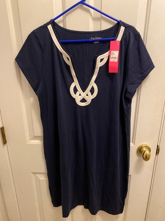 Lilly Pulitzer Dresses & Skirts - Lilly Pulitzer Brewster T-Shirt Dress True Navy Blue Size XL NWT